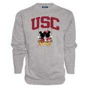 USC Trojans Unisex Disney Heather Gray Swing School Fleece Sweatshirt